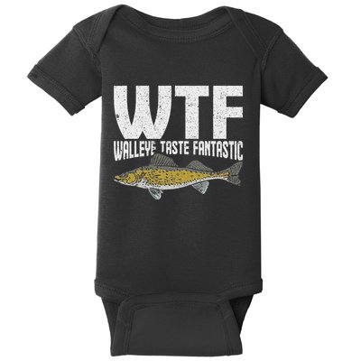 Funny Fisherman Wtf Walleye Taste Fantastic Walleye Fishing Baby Bodysuit