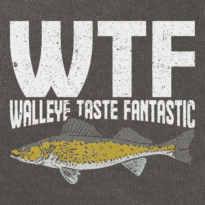 Funny Fisherman Wtf Walleye Taste Fantastic Walleye Fishing Cotton Canvas Backpack