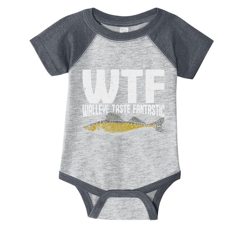 Funny Fisherman Wtf Walleye Taste Fantastic Walleye Fishing Infant Baby Jersey Bodysuit