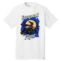 Frequent Flyer Witch Funny Halloween Witch Flyer Tall T-Shirt