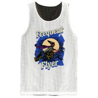 Frequent Flyer Witch Funny Halloween Witch Flyer Mesh Reversible Basketball Jersey Tank