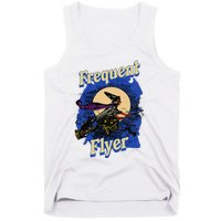 Frequent Flyer Witch Funny Halloween Witch Flyer Tank Top