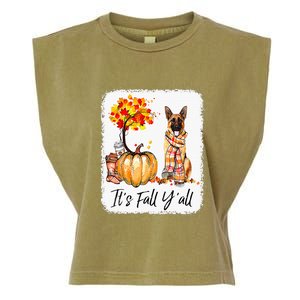 Fall Festivities with German Shepherd Dog Halloween & Thanksgiving Garment-Dyed Women's Muscle Tee