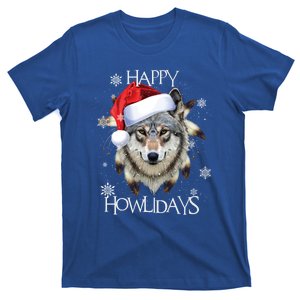 Furry Face White Wolf Tribe Christmas Santa Hat Great Gift T-Shirt