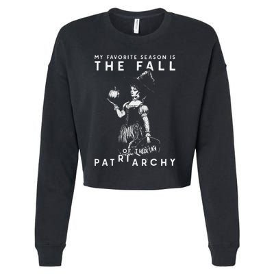 Funny Feminist Witch My Favorite Season Cropped Pullover Crew