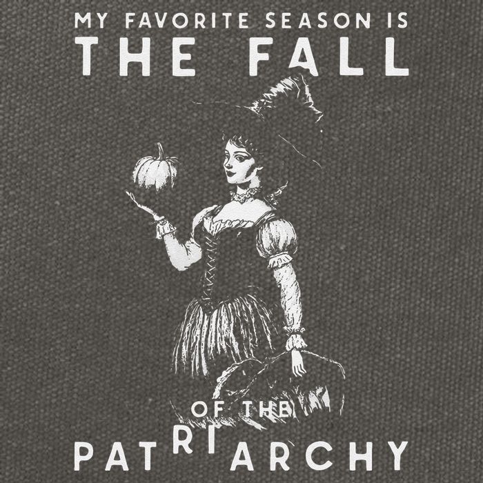 Funny Feminist Witch My Favorite Season Cotton Canvas Backpack