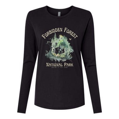 Forbidden Forest Wizard National Park Womens Cotton Relaxed Long Sleeve T-Shirt