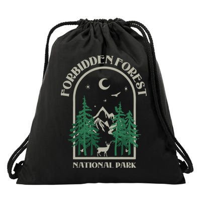 Forbidden Forest Wizard National Park Drawstring Bag
