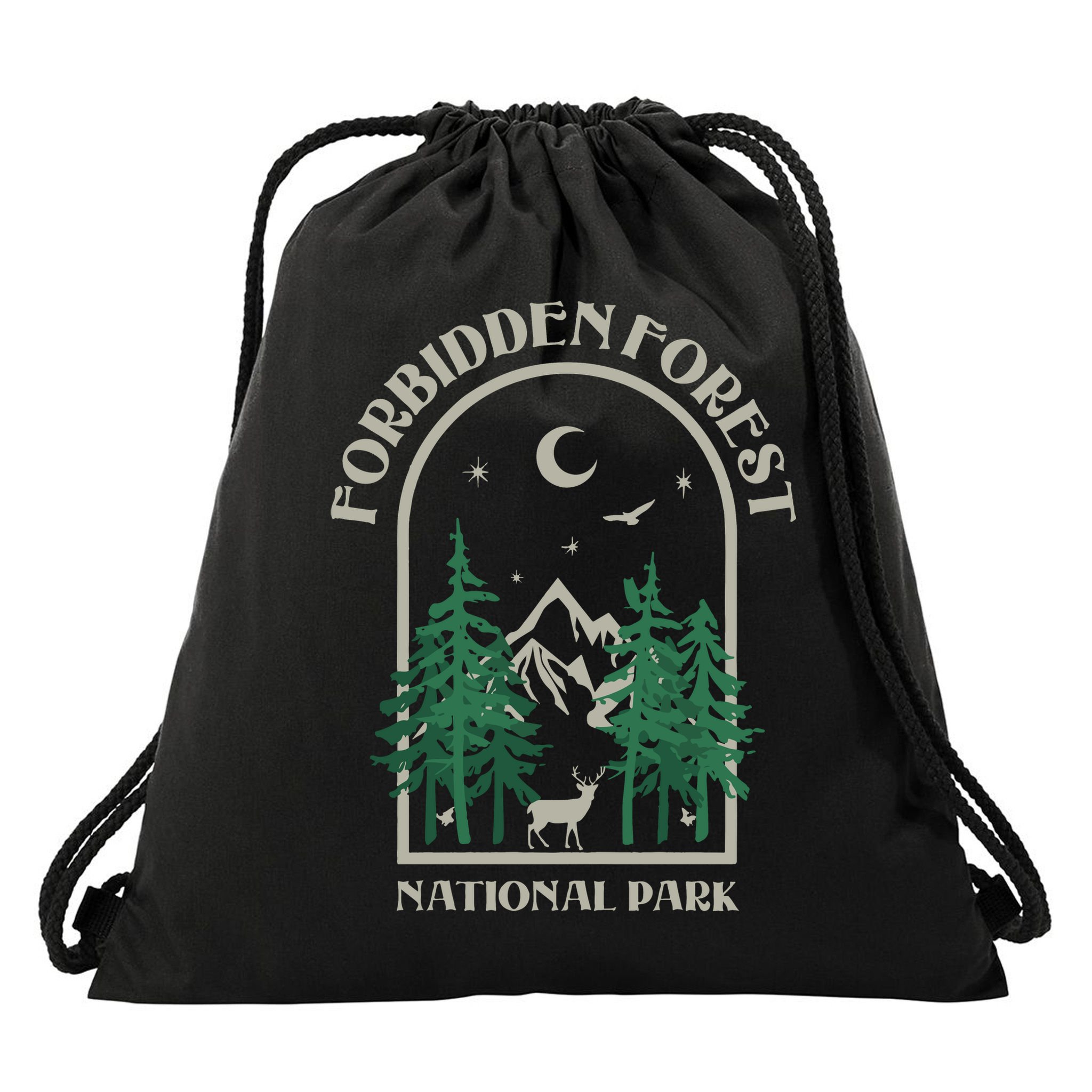 Forbidden Forest Wizard National Park Drawstring Bag