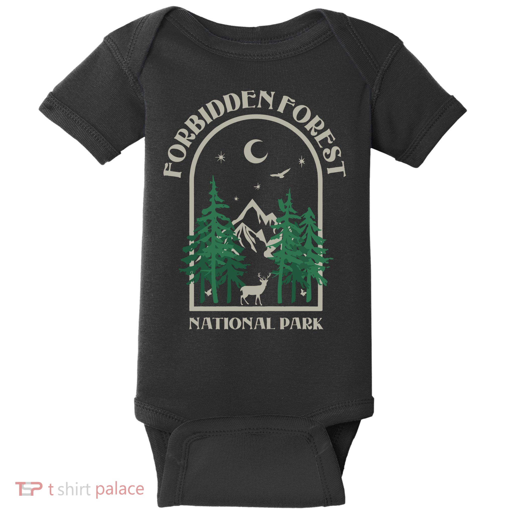 Forbidden Forest Wizard National Park Baby Bodysuit