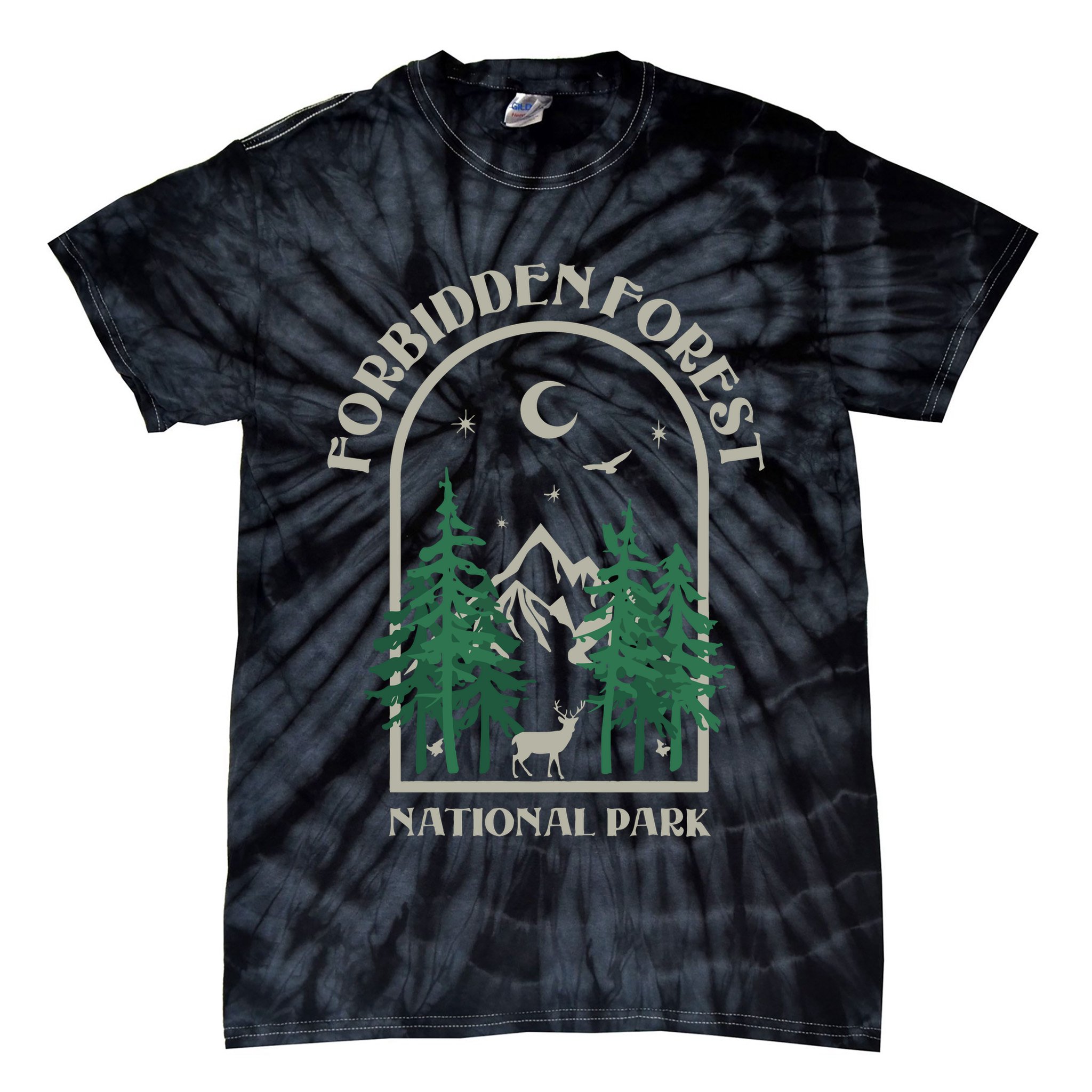 Forbidden Forest Wizard National Park Tie-Dye T-Shirt