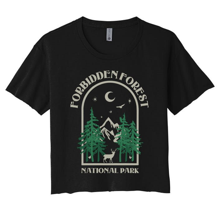 Forbidden Forest Wizard National Park Women's Crop Top Tee