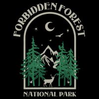 Forbidden Forest Wizard National Park Women's Crop Top Tee