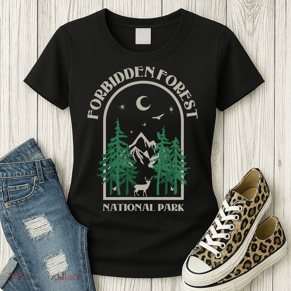 Forbidden Forest Wizard National Park Womens T-Shirt