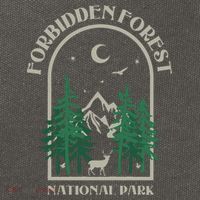 Forbidden Forest Wizard National Park Cotton Canvas Backpack