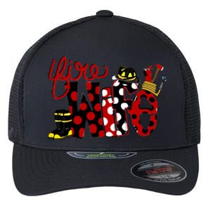 Firefighter Fire Wife Proud Hot Fire Hero Wives Gift Flexfit Unipanel Trucker Cap