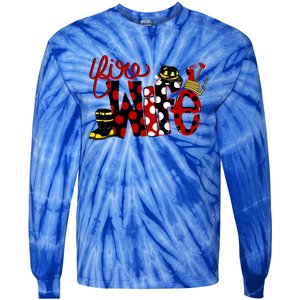 Firefighter Fire Wife Proud Hot Fire Hero Wives Gift Tie-Dye Long Sleeve Shirt