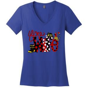 Firefighter Fire Wife Proud Hot Fire Hero Wives Gift Women's V-Neck T-Shirt