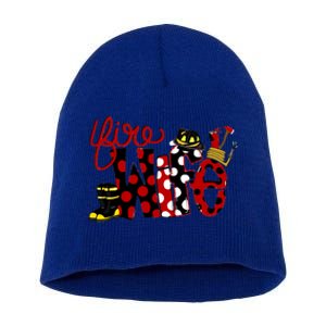 Firefighter Fire Wife Proud Hot Fire Hero Wives Gift Short Acrylic Beanie