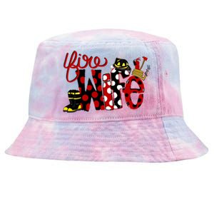 Firefighter Fire Wife Proud Hot Fire Hero Wives Gift Tie-Dyed Bucket Hat