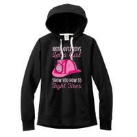 Firewoman Firefighter Women Volunteer Firefighting Rescuer Women's Fleece Hoodie