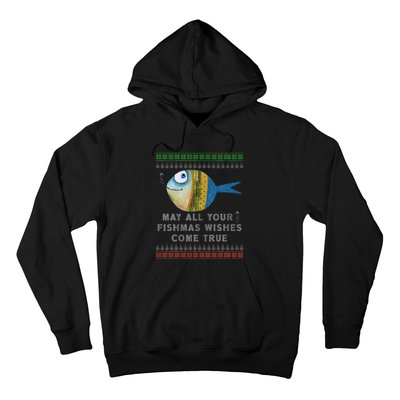 FishermanS Fishmas Wishes Fishing Ugly Christmas Hoodie