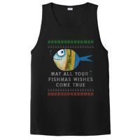 FishermanS Fishmas Wishes Fishing Ugly Christmas PosiCharge Competitor Tank