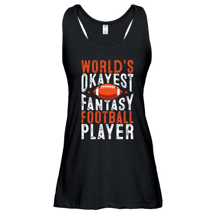 Football Funny Worlds Okayest Fantasy Football Player Ladies Essential Flowy Tank