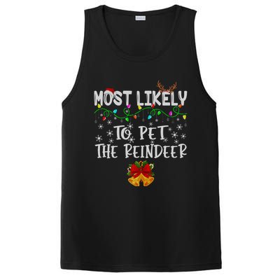 Funny Family Xmas Most Likely To Pet The Reindeer Gift PosiCharge Competitor Tank