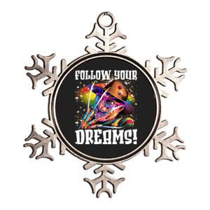 Freddy Follow Your Dream Rainbow Freddy Nightmare Horror Halloween Metallic Star Ornament