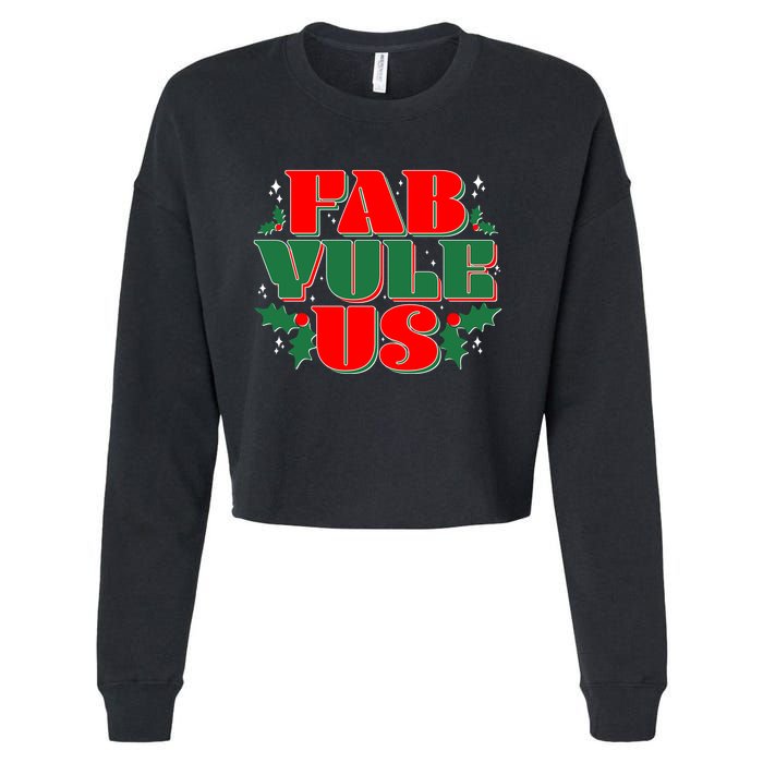 Funny Fab Yule Us Christmas Cropped Pullover Crew