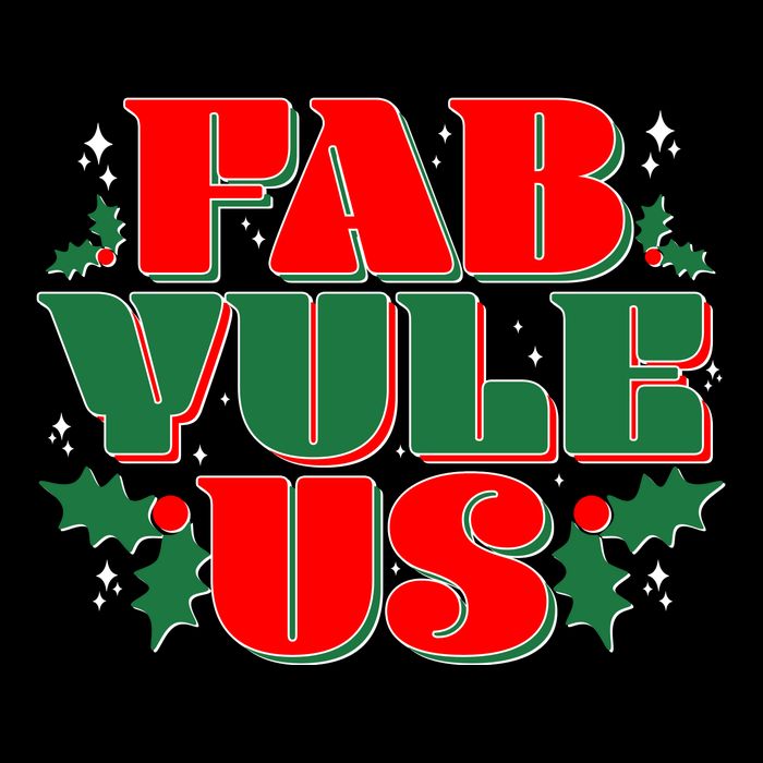 Funny Fab Yule Us Christmas Cropped Pullover Crew