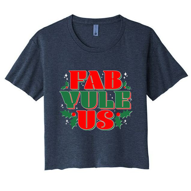 Funny Fab Yule Us Christmas Crop Top