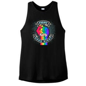 Fight For Your Right LGBT Pride Ladies PosiCharge Tri-Blend Wicking Tank