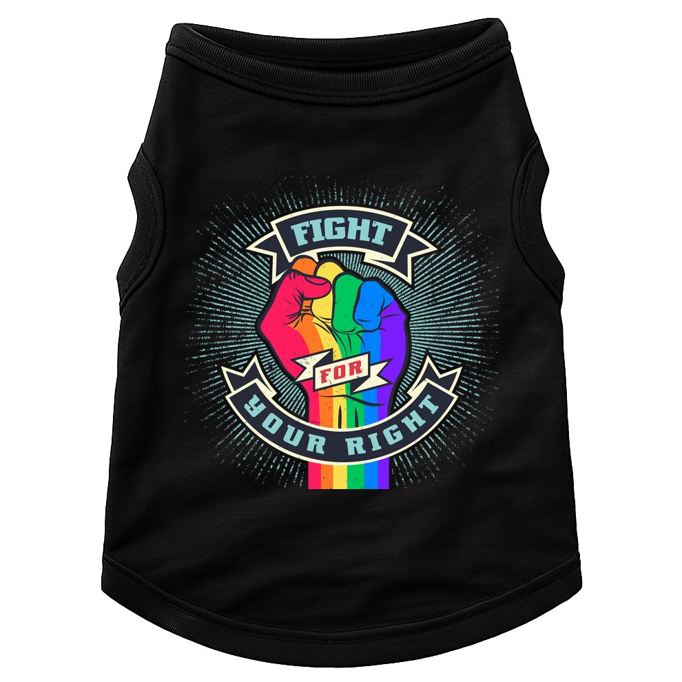Fight For Your Right LGBT Pride Doggie Tank