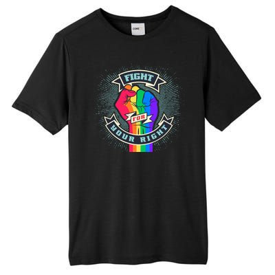 Fight For Your Right LGBT Pride Tall Fusion ChromaSoft Performance T-Shirt