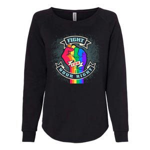 Fight For Your Right LGBT Pride Womens California Wash Sweatshirt