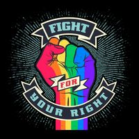 Fight For Your Right LGBT Pride Cropped Pullover Crew