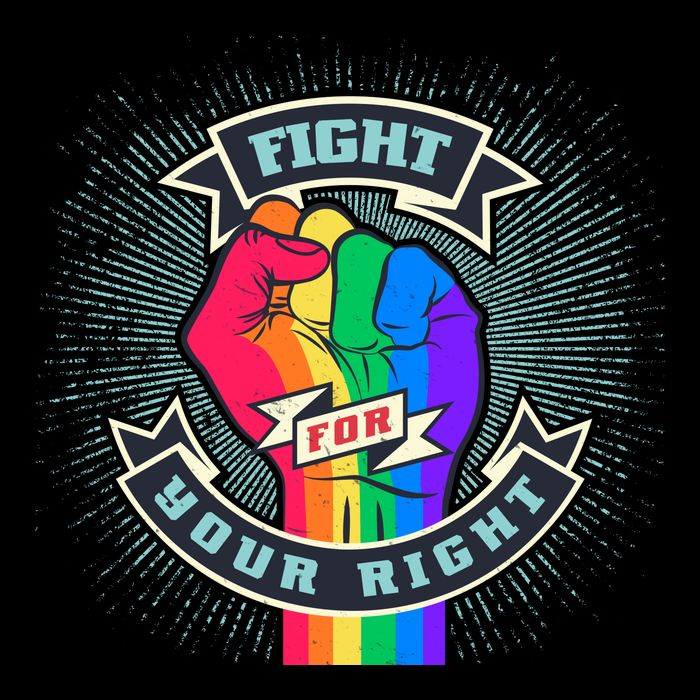 Fight For Your Right LGBT Pride Cropped Pullover Crew