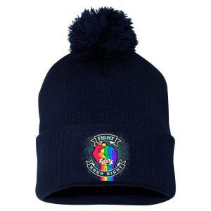 Fight For Your Right LGBT Pride Pom Pom 12in Knit Beanie