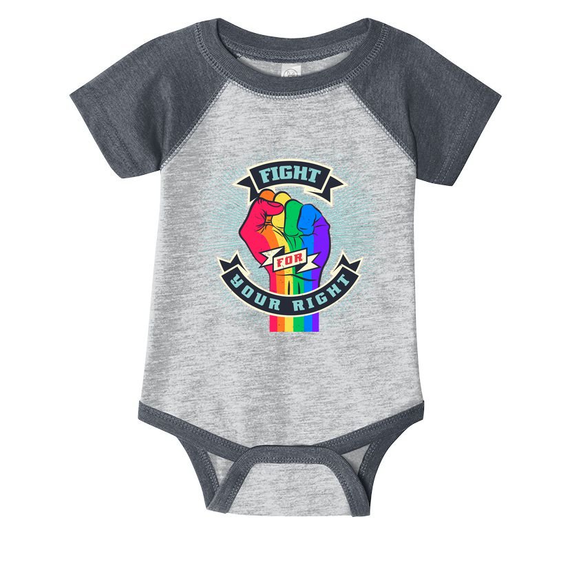 Fight For Your Right LGBT Pride Infant Baby Jersey Bodysuit