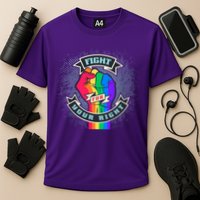 Fight For Your Right LGBT Pride Cooling Performance Crew T-Shirt