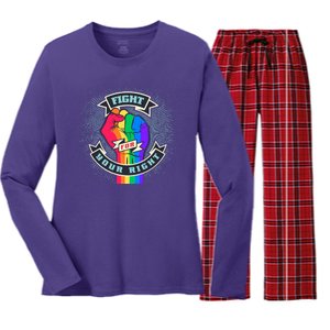 Fight For Your Right LGBT Pride Women's Long Sleeve Flannel Pajama Set 