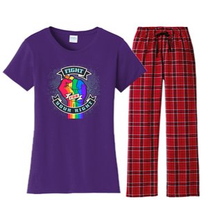 Fight For Your Right LGBT Pride Women's Flannel Pajama Set