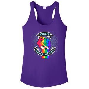 Fight For Your Right LGBT Pride Ladies PosiCharge Competitor Racerback Tank