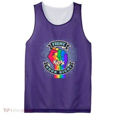Fight For Your Right LGBT Pride Mesh Reversible Basketball Jersey Tank