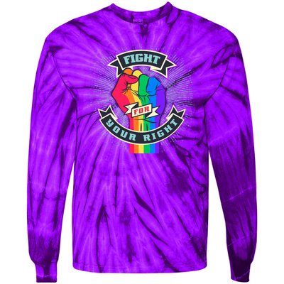 Fight For Your Right LGBT Pride Tie-Dye Long Sleeve Shirt