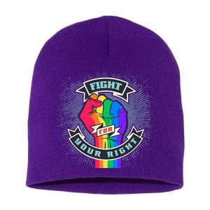 Fight For Your Right LGBT Pride Short Acrylic Beanie