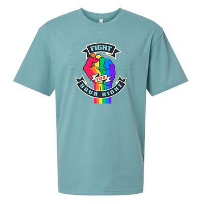 Fight For Your Right LGBT Pride Sueded Cloud Jersey T-Shirt