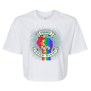 Fight For Your Right LGBT Pride Bella+Canvas Jersey Crop Tee